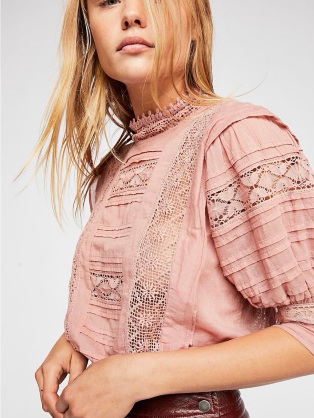 Free people cotton lace blouse